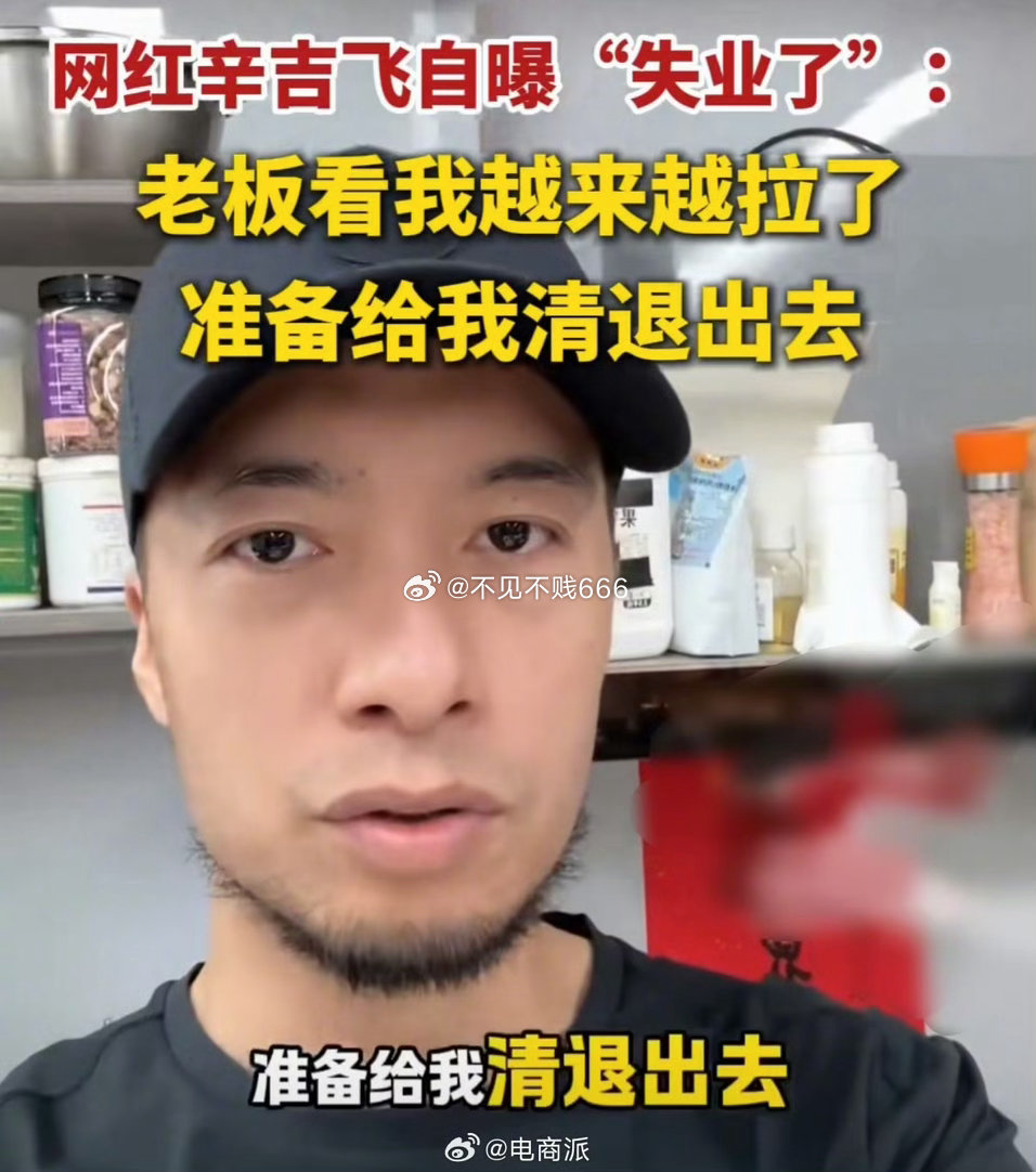 #辛吉飞自曝要失业了#曾因揭秘“科技与狠活”爆红，百万网红辛吉飞自曝要失业了：被老板清退，准备去摆摊