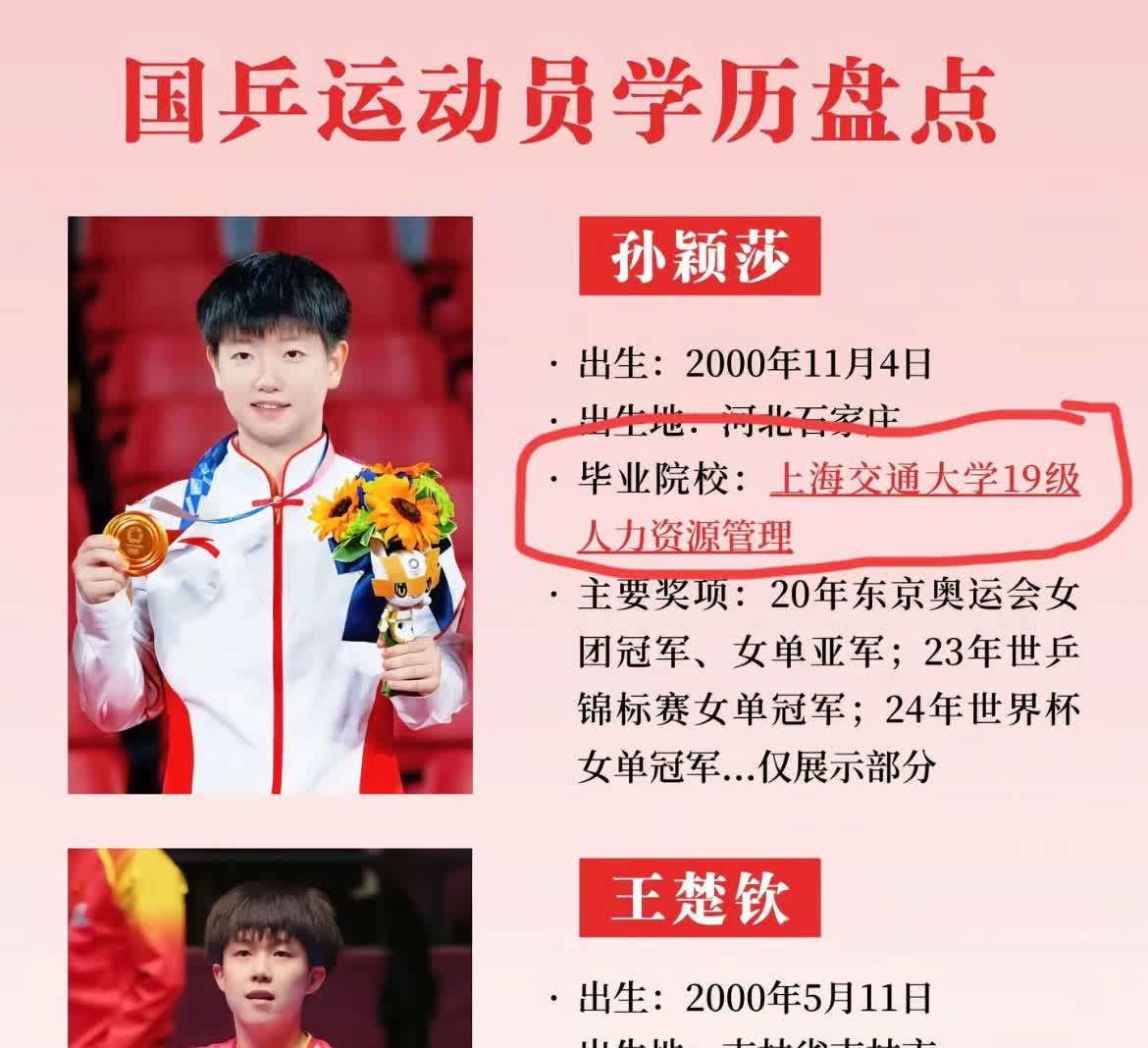 咱聊聊孙颖莎选大学这事儿她眼光是真厉害，可不是图近图省事人家是奔