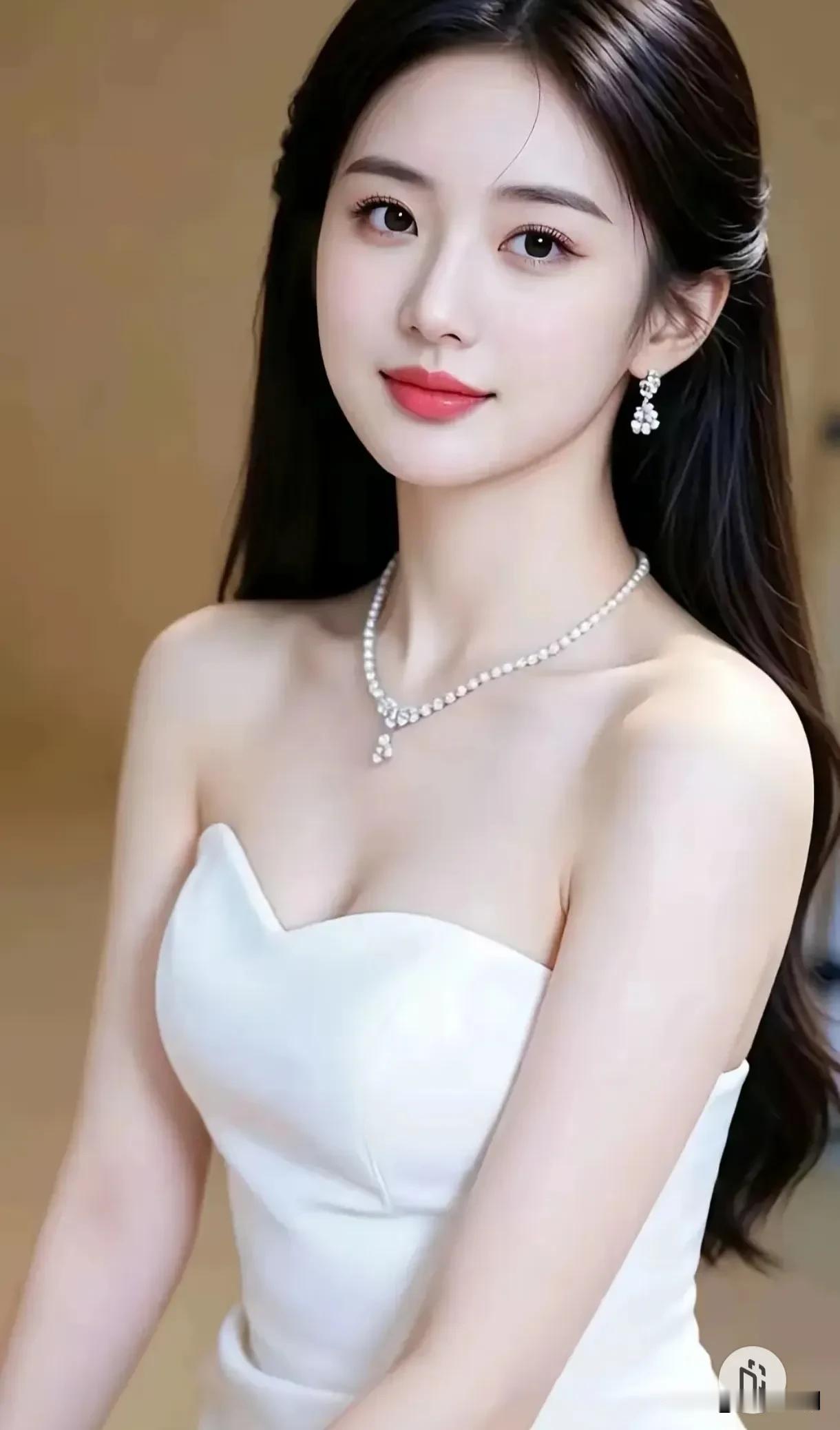 一袭白裙，珍珠相伴，自带皎洁光芒🤍美女穿搭照气质小美女穿搭