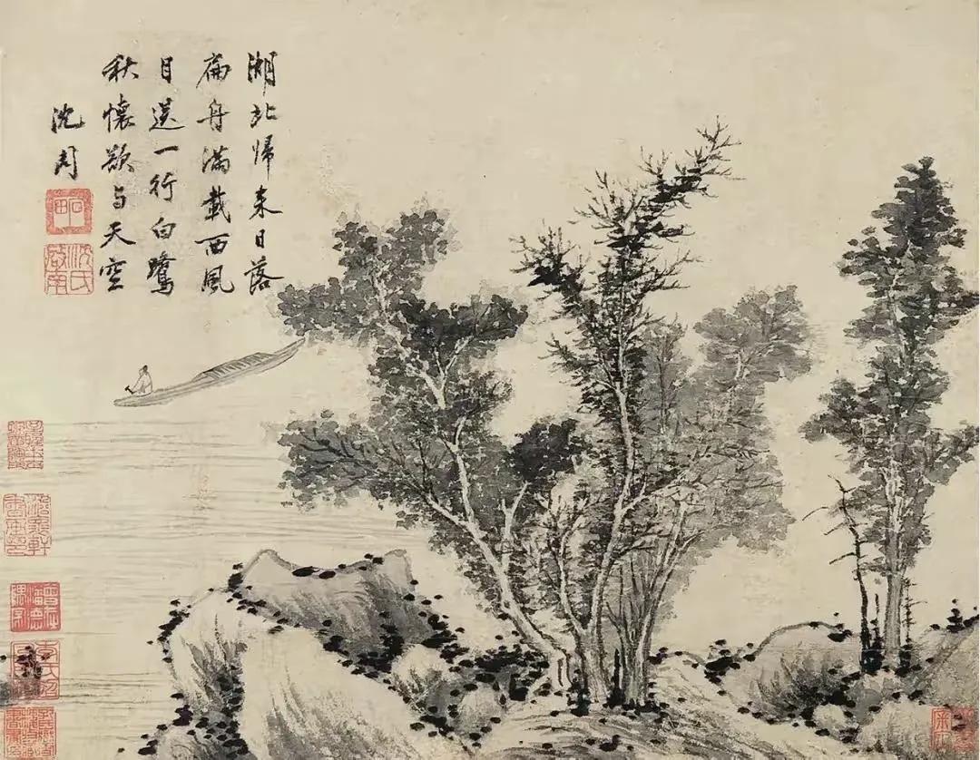 看看老祖宗的审美?沈石田,作为江南四大才子的老师,有着无与伦比的传统基础,唐伯虎