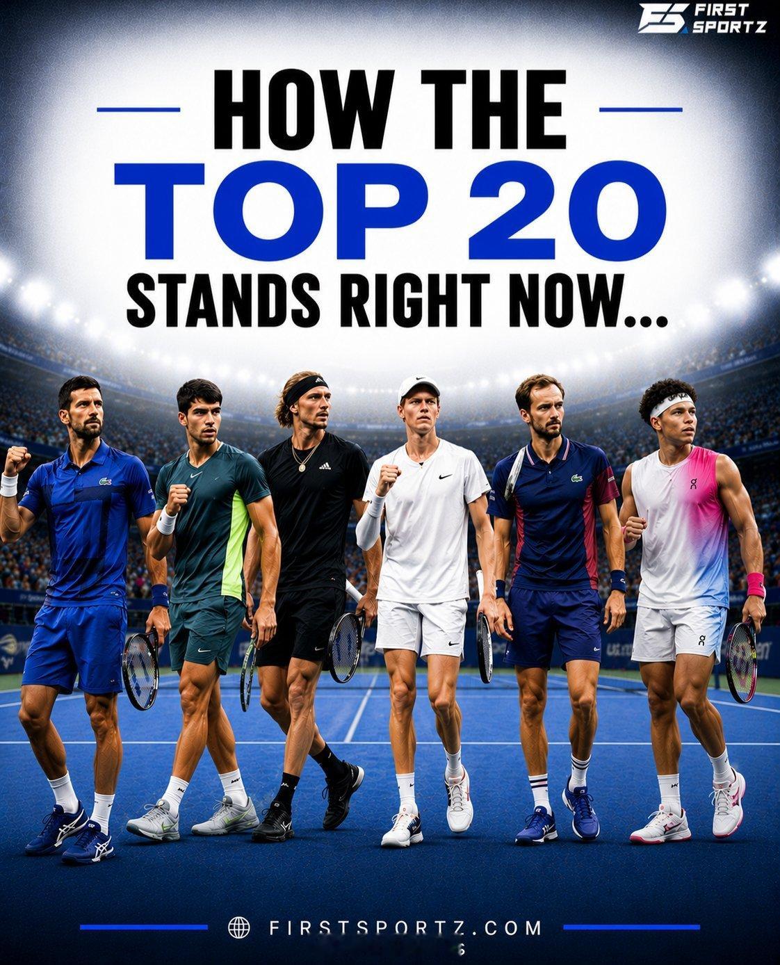 2026美网开赛前夕，ATP前20选手状况一览：🇮🇹辛纳：因伤退赛🇩🇪