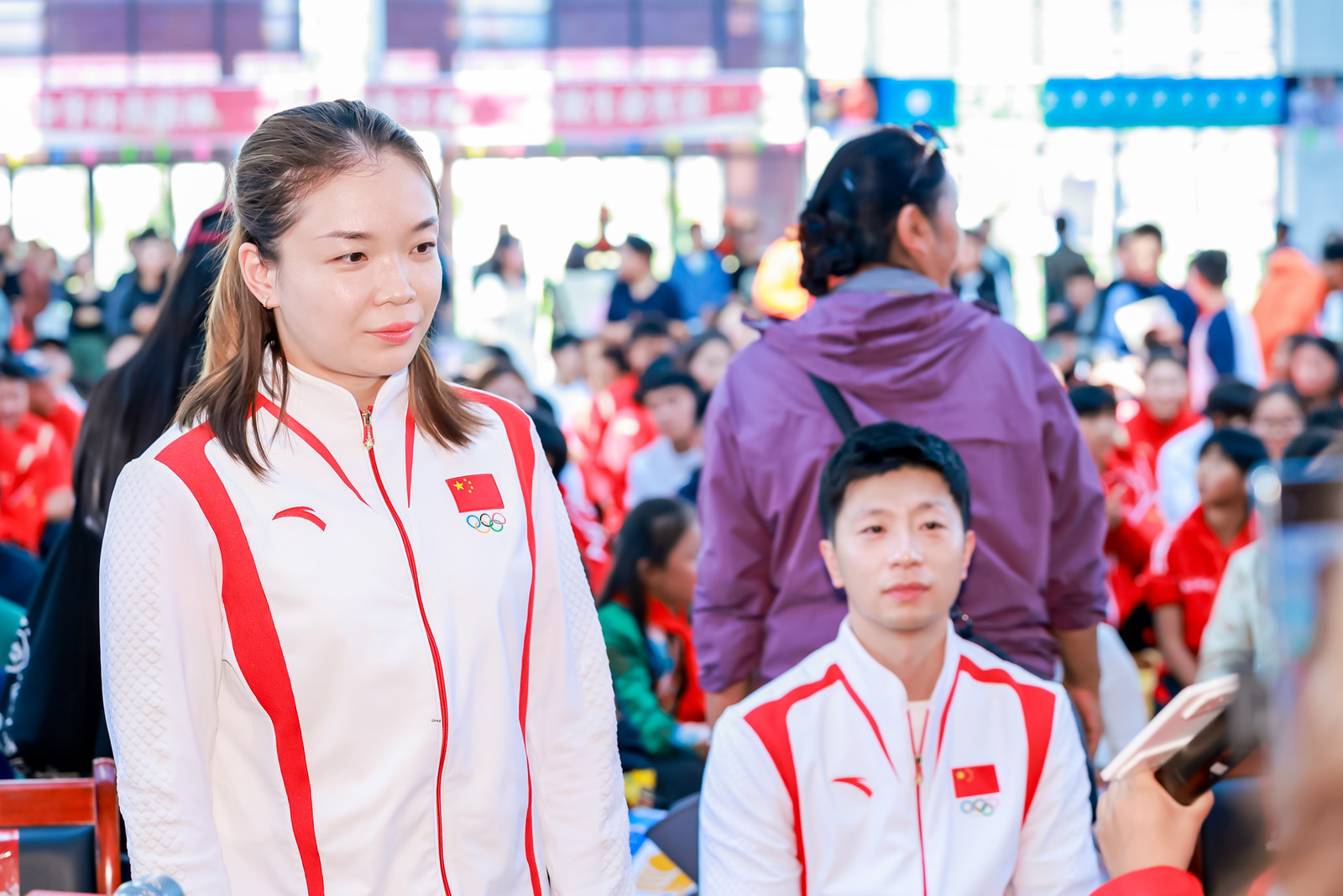 中华体育精神颂小学奥运冠军合影闪亮的马龙哥哥📷​​​