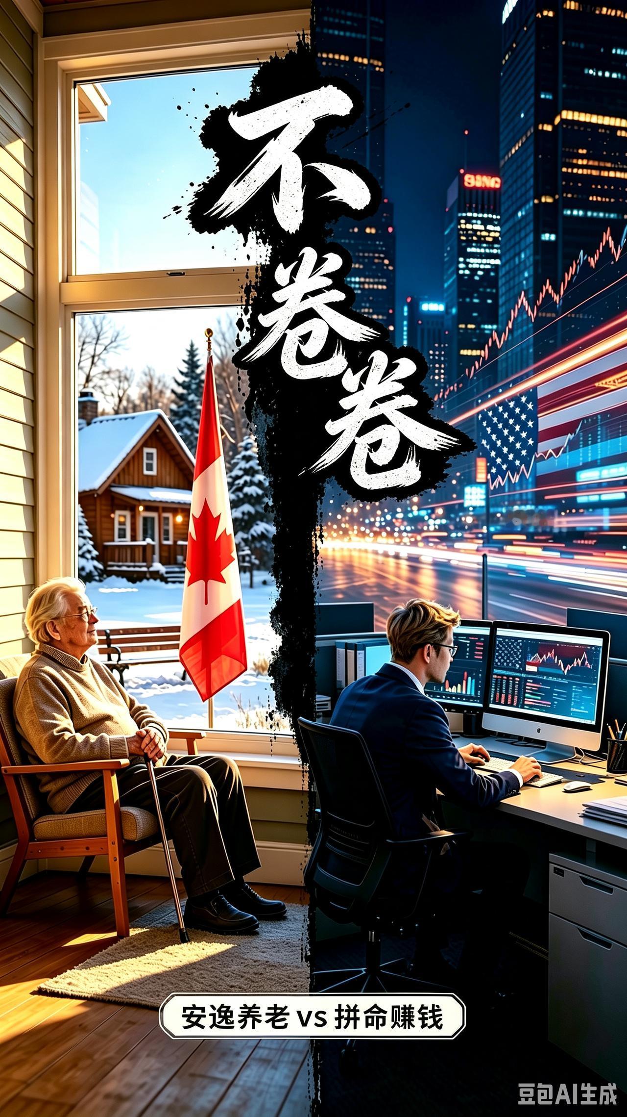 加拿大不卷，真的就是好事吗？很多人都说，美国太“卷”了，竞争激烈，工作压力大；