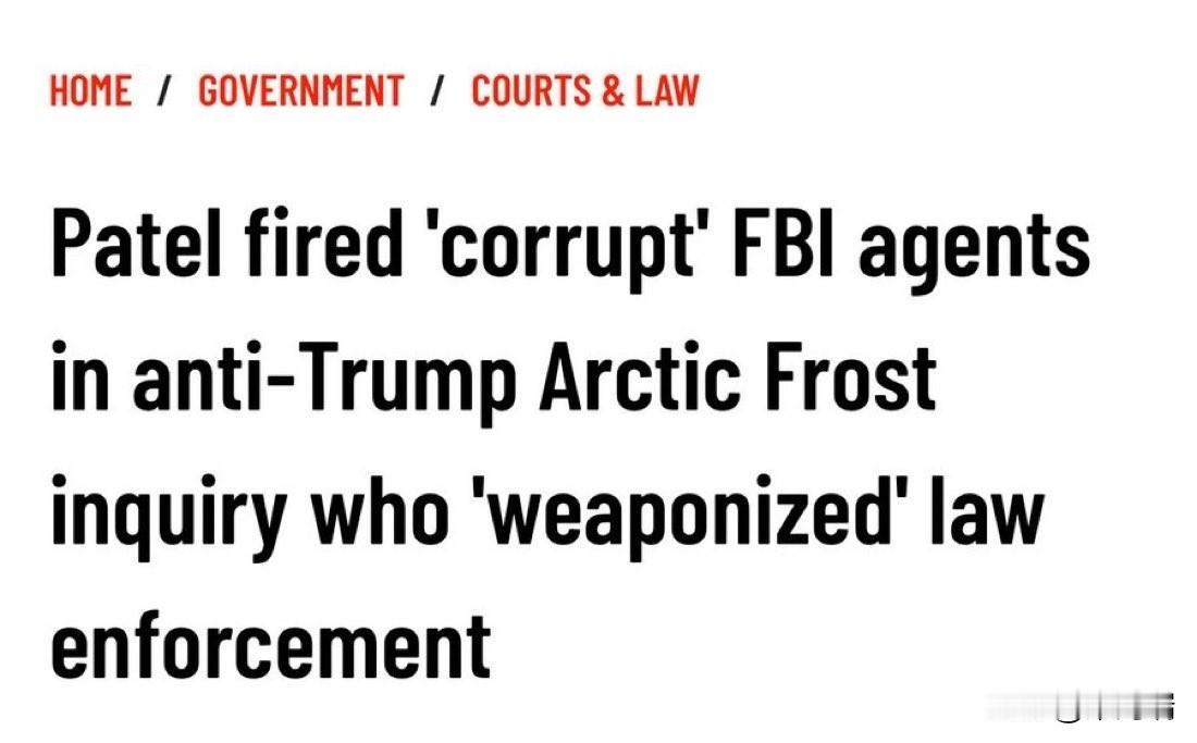 FBI局长卡什·帕特尔(KashPatel)解雇了参与“北极霜(Arc