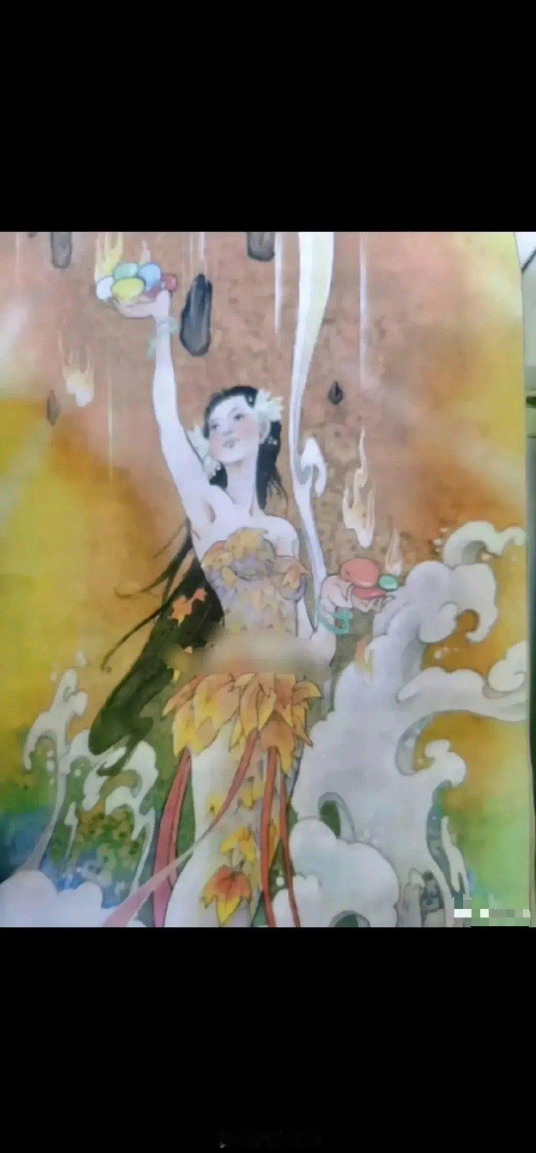 刚刚看到，离了个大谱以前的女娲插图和现在的女娲插图​​​