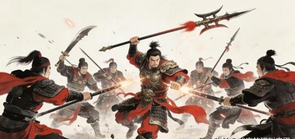 曹彰在斜谷，连斗十员蜀将，击退了赵云、马超等名将。曹操感慨的说：“我的黄须儿，不