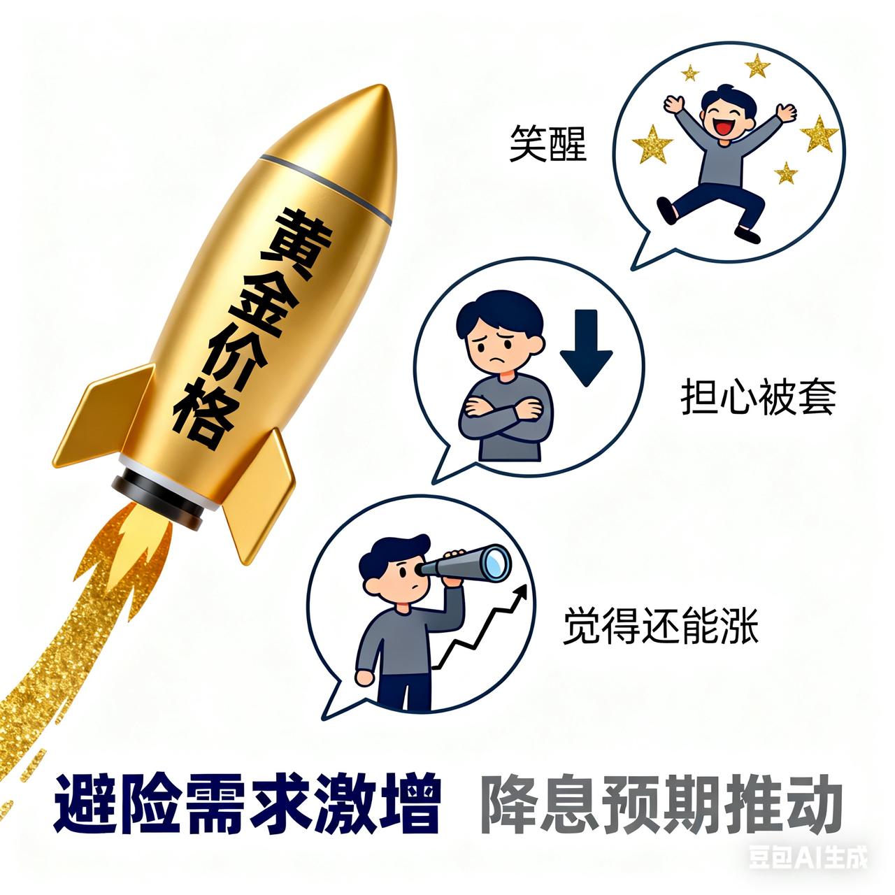 最近国际金价跟坐火箭似的往上冲，突破历史高位只是时间问题！有人说这是全球经济动荡
