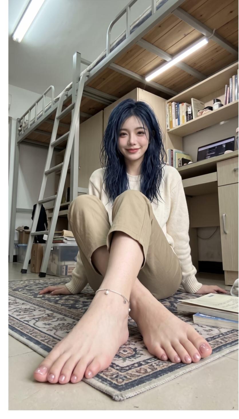 太喜欢我的脚丫子了，简直美死了。