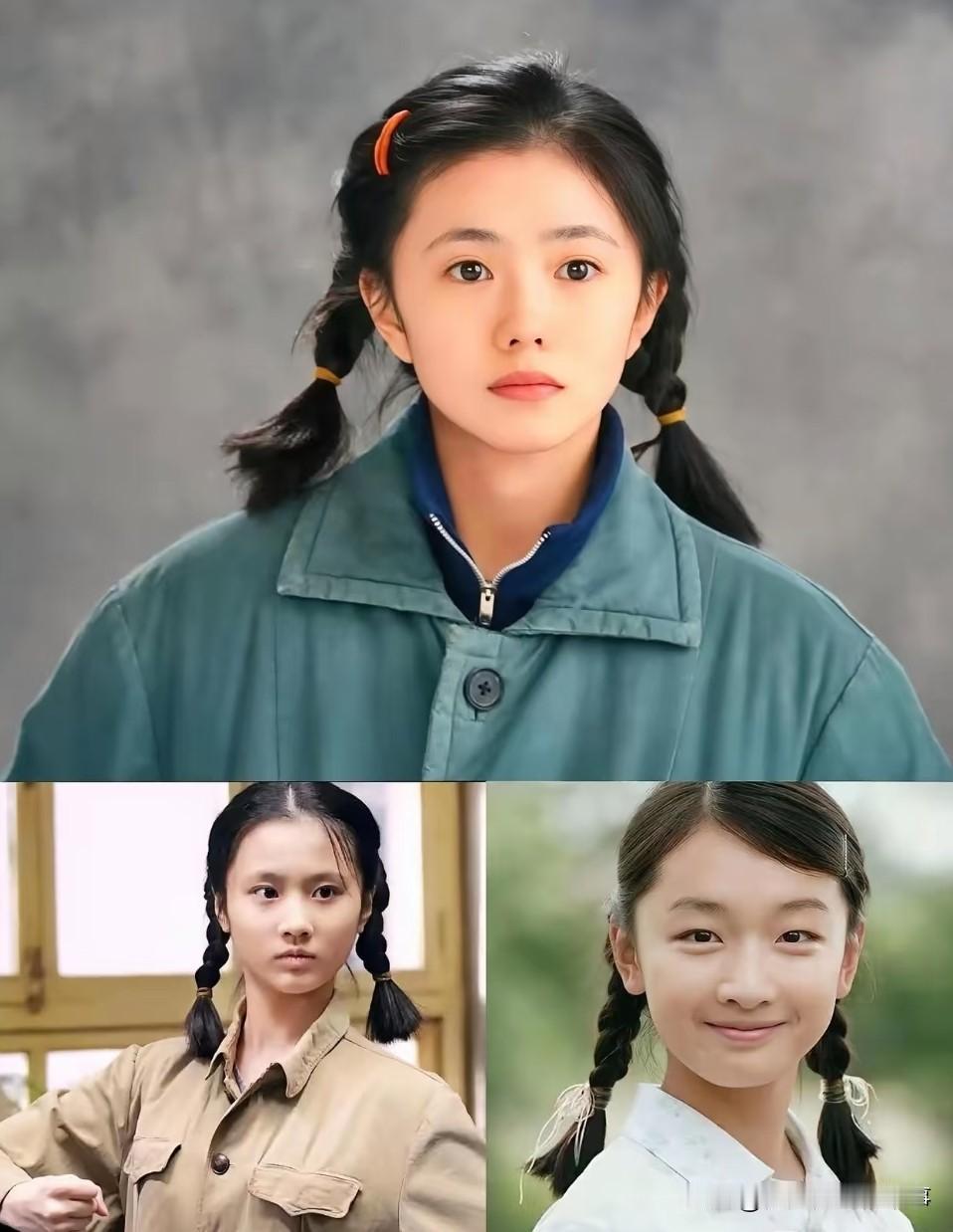 翻看历代谋女郎，能发现一个很有意思的特征，她们几乎都格外适配双麻花辫造型。周冬雨