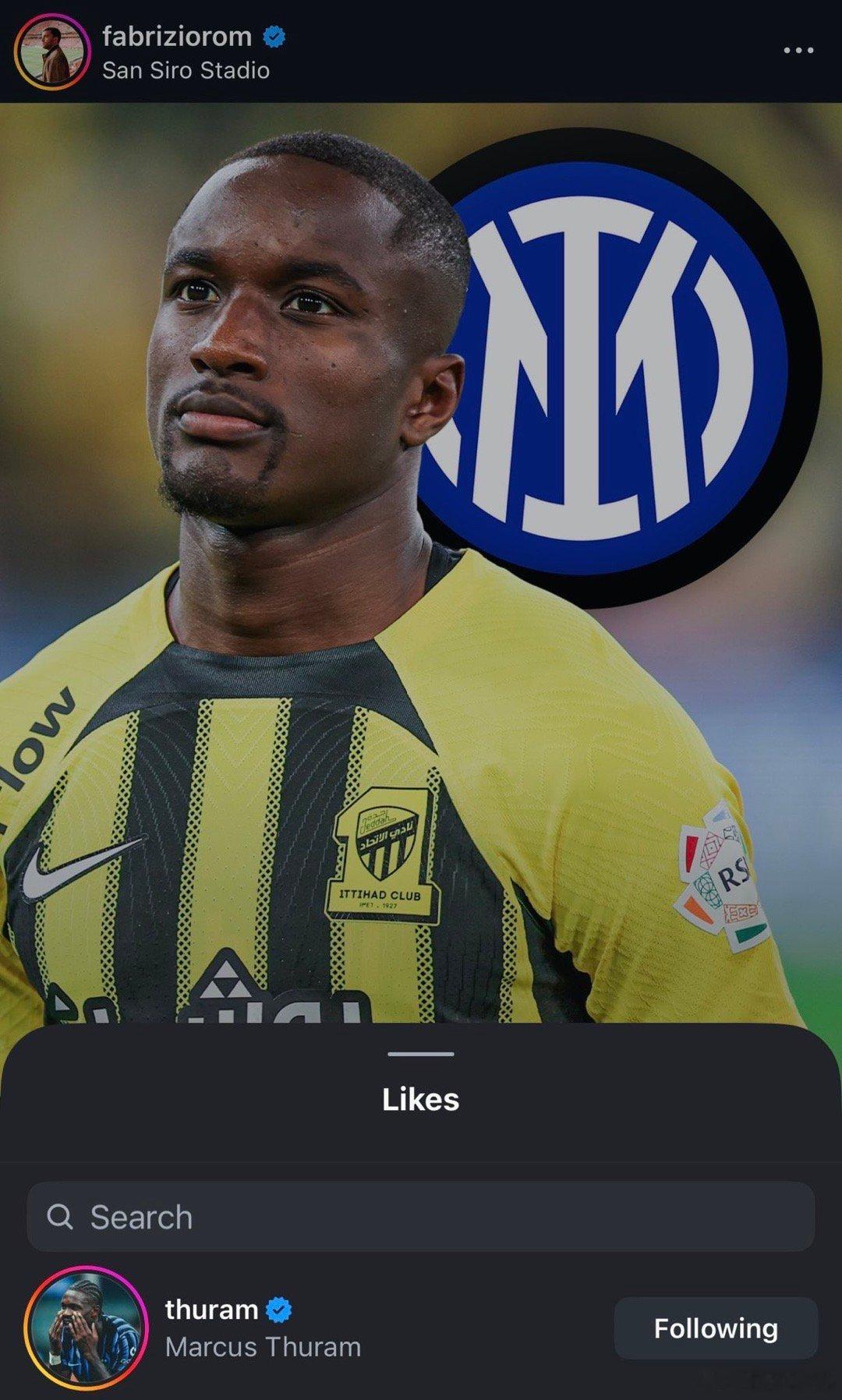 图拉姆点赞了罗马诺关于迪亚比的报道欧冠直通淘汰赛8队出炉多特蒙德0比2国际米兰热