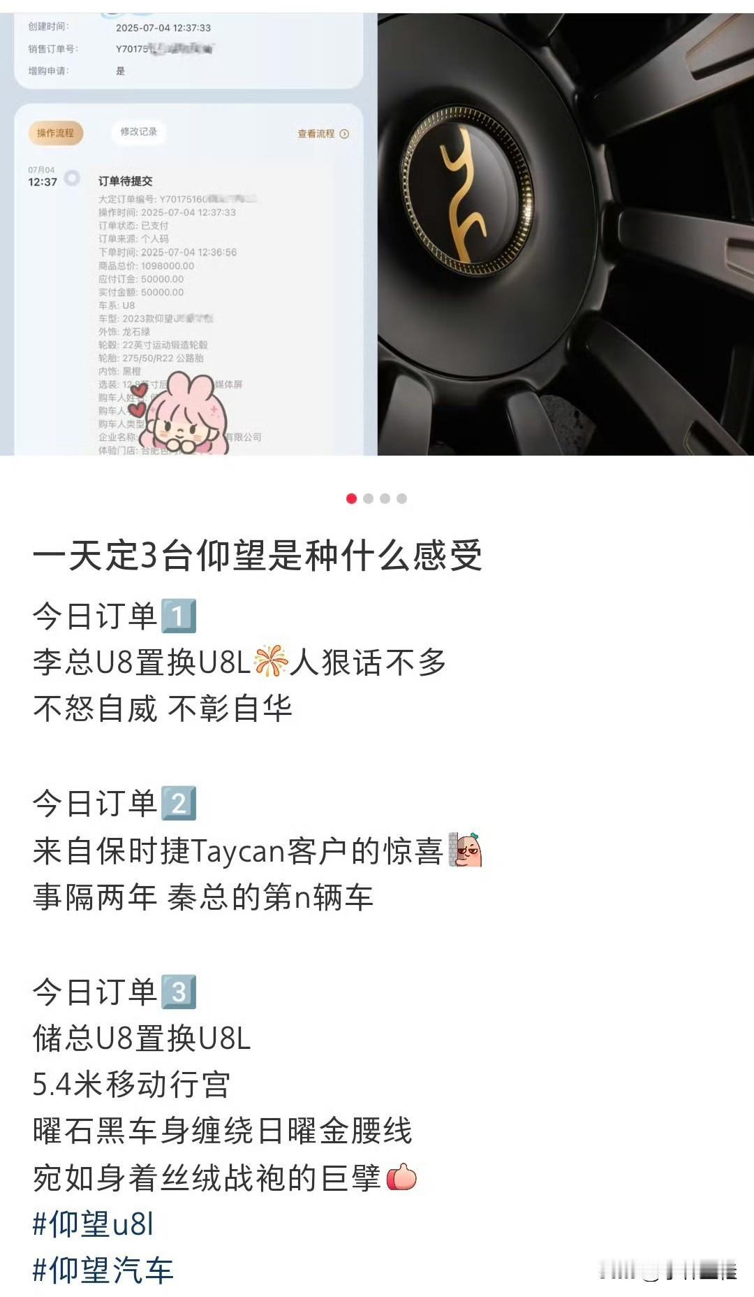 仰望销售：“一天定3台仰望U8L是一种什么体验？”果然，仰望U8的车主是不会抛
