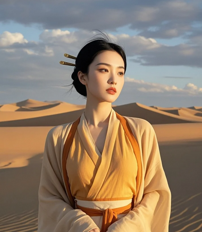她的气质，像是自带光环一般耀眼