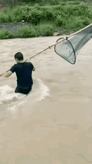 大哥这捞鱼的技术，得给打几分？