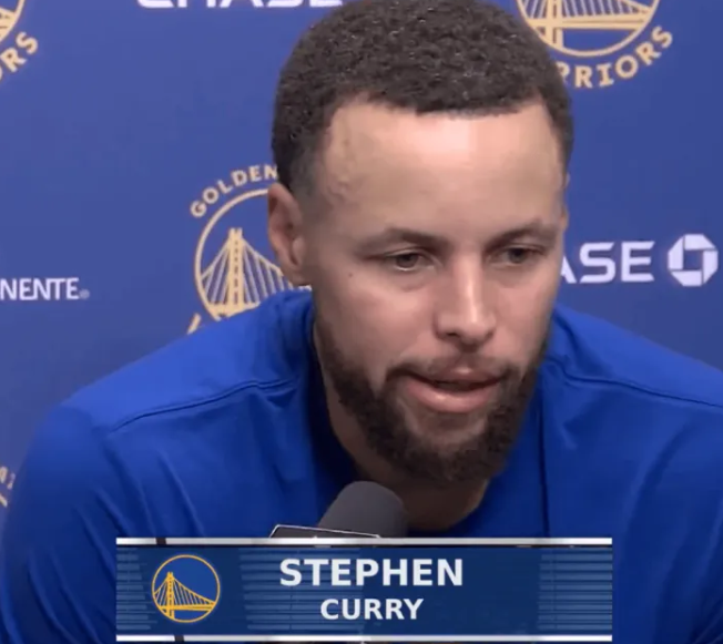 NBA官方账号发布推特报道，勇士球员斯蒂芬-库里接受采访，被问到在赛前选择穿着耐