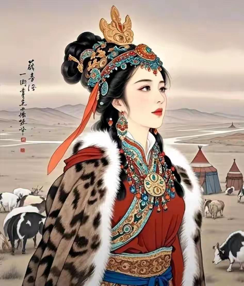 《咏昭君出塞》朔风卷地起胡尘，汉月孤悬照玉人。琵琶弦断紫台路，环佩声归青冢春