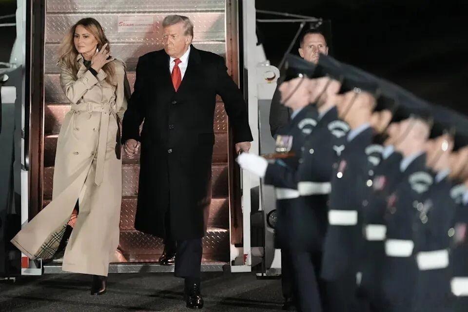 79岁特朗普携夫人又去英国了，他是第一位两次对英国国事访问的总统，规格超越上次的