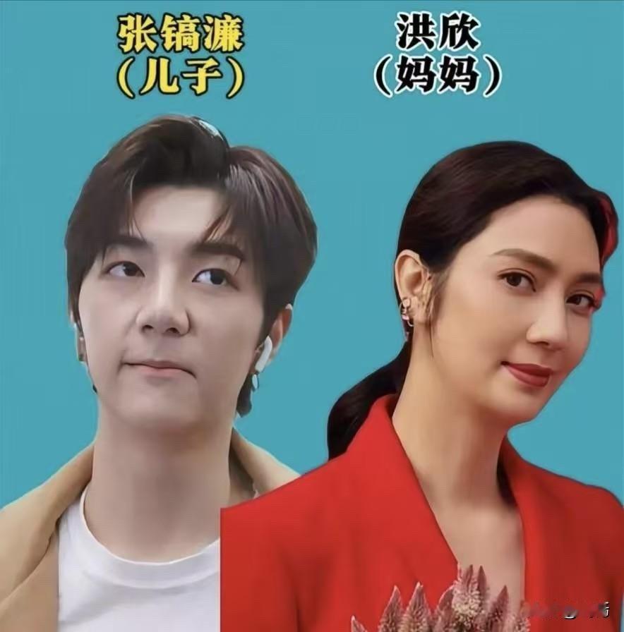 都说血缘是很奇妙的东西，娱乐圈不少母子，眉眼之间自带同款气质。何赛飞和儿子何啸风，柔和的五官轮廓能看