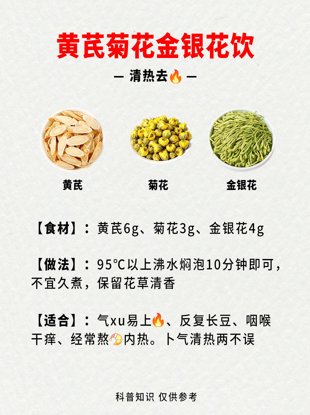 别单独泡黄芪！4组夏日补气不上火搭配✨