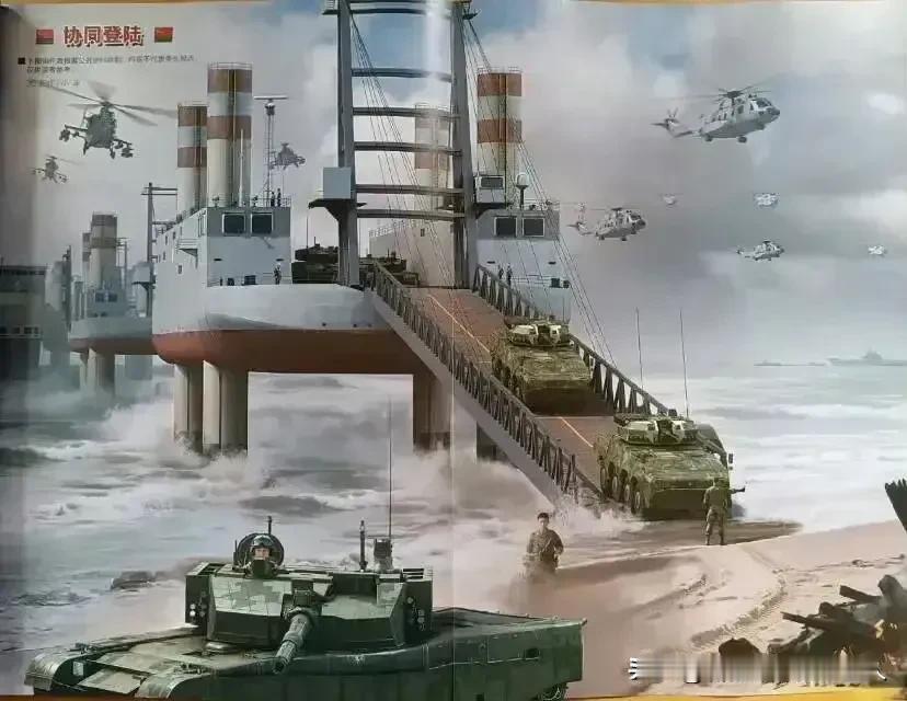 两栖登陆不再抢滩，而是全岸突穿！第二批“岸舰连接器”刚完成训练，就已宣告：台岛防