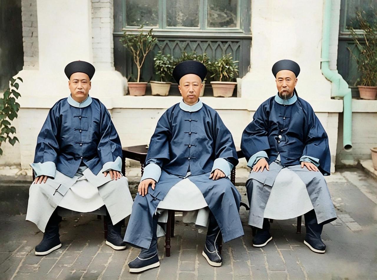 这是一八八六年，清朝海军一把手醇亲王奕譞、北洋水师一把手李鸿章，还有时任帮办海军