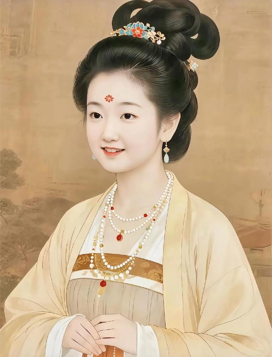 哇哇，古装版的莎莎也这么好看，一副国泰民安的模样，古典美人福气满满。谁