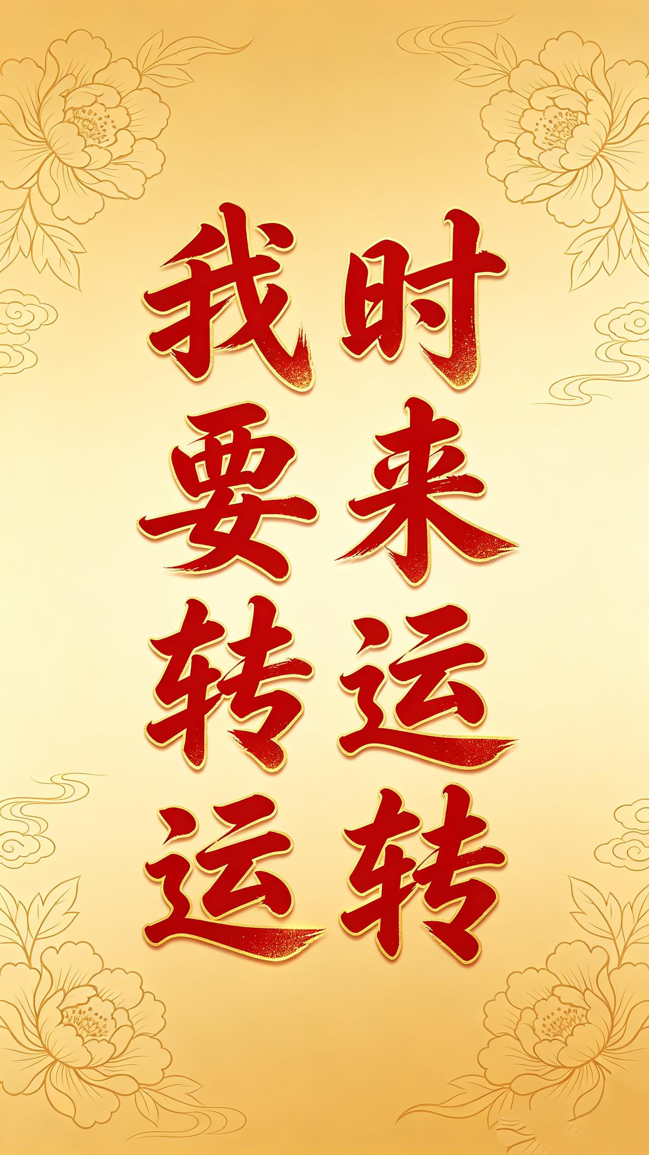 今天大声的对自己说一声：“我要转运，时来运转！”生活再难，也别认怂。真正困