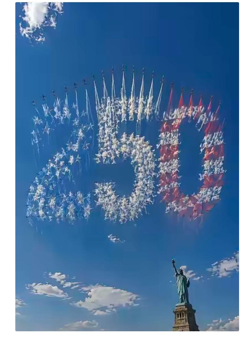 今年7月4日是美国建国250周年，1776年，美国独立，也是这一年世界上有两个重
