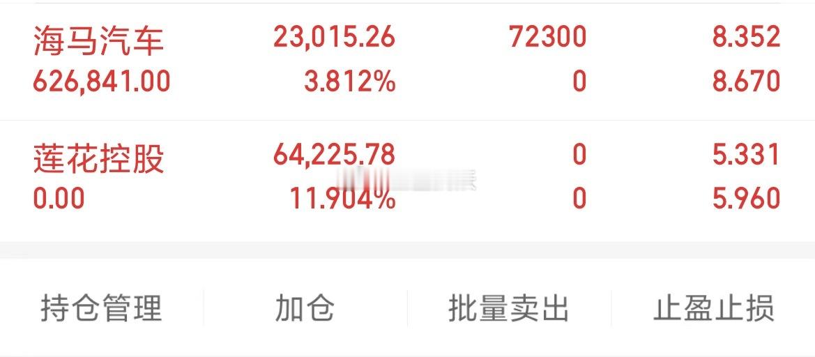 莲花已落袋，全仓干了海马