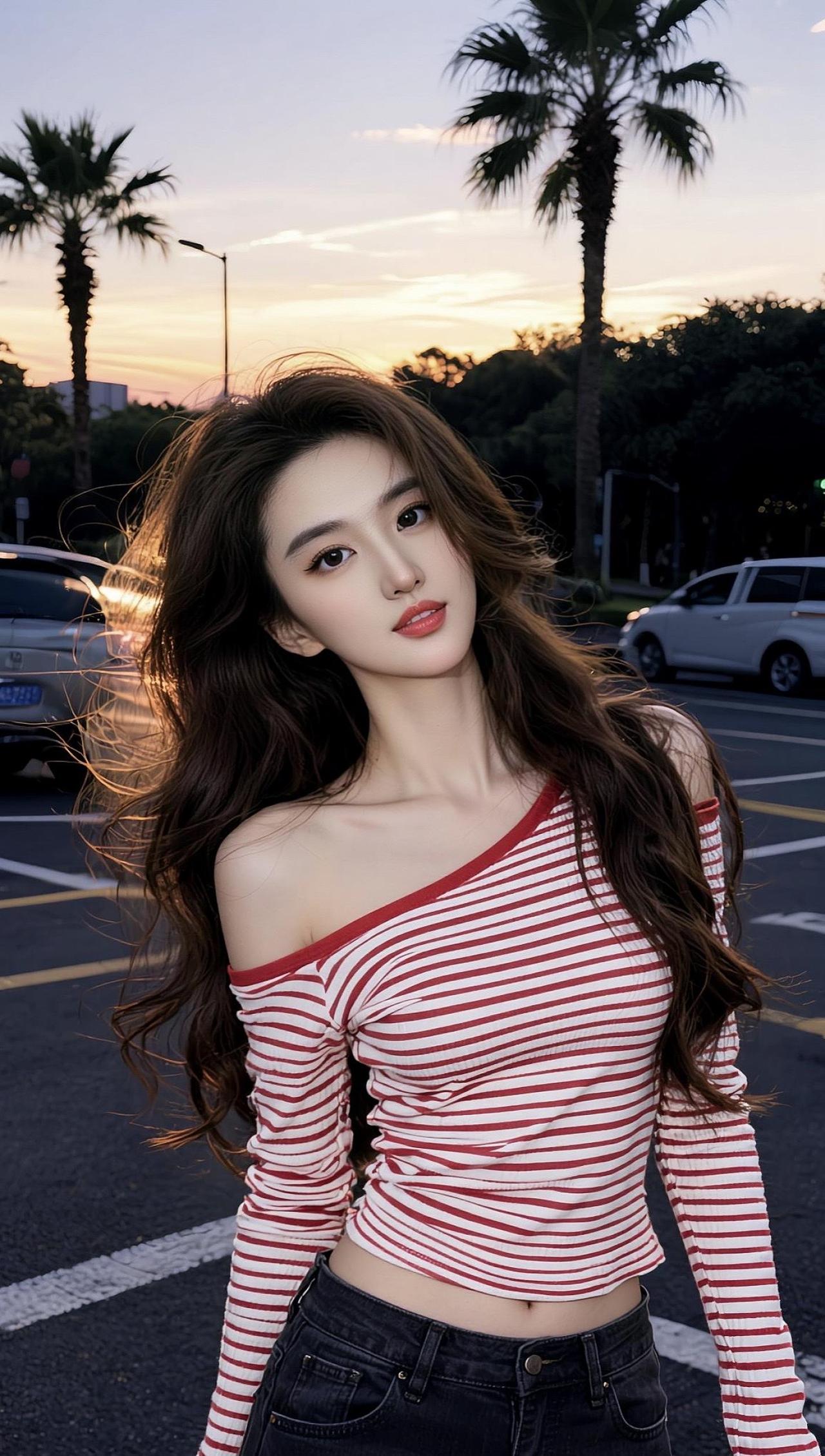 随便玩挣钱了AI落日氛围感写真