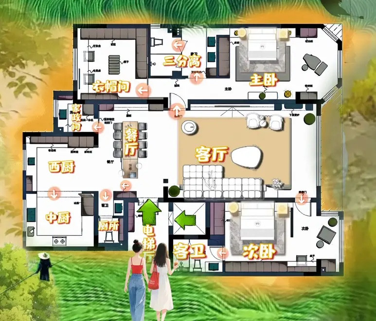 一个动线好的房子，，不任性的改动，理智的规划，才能抓到这股天地正气的户型，148
