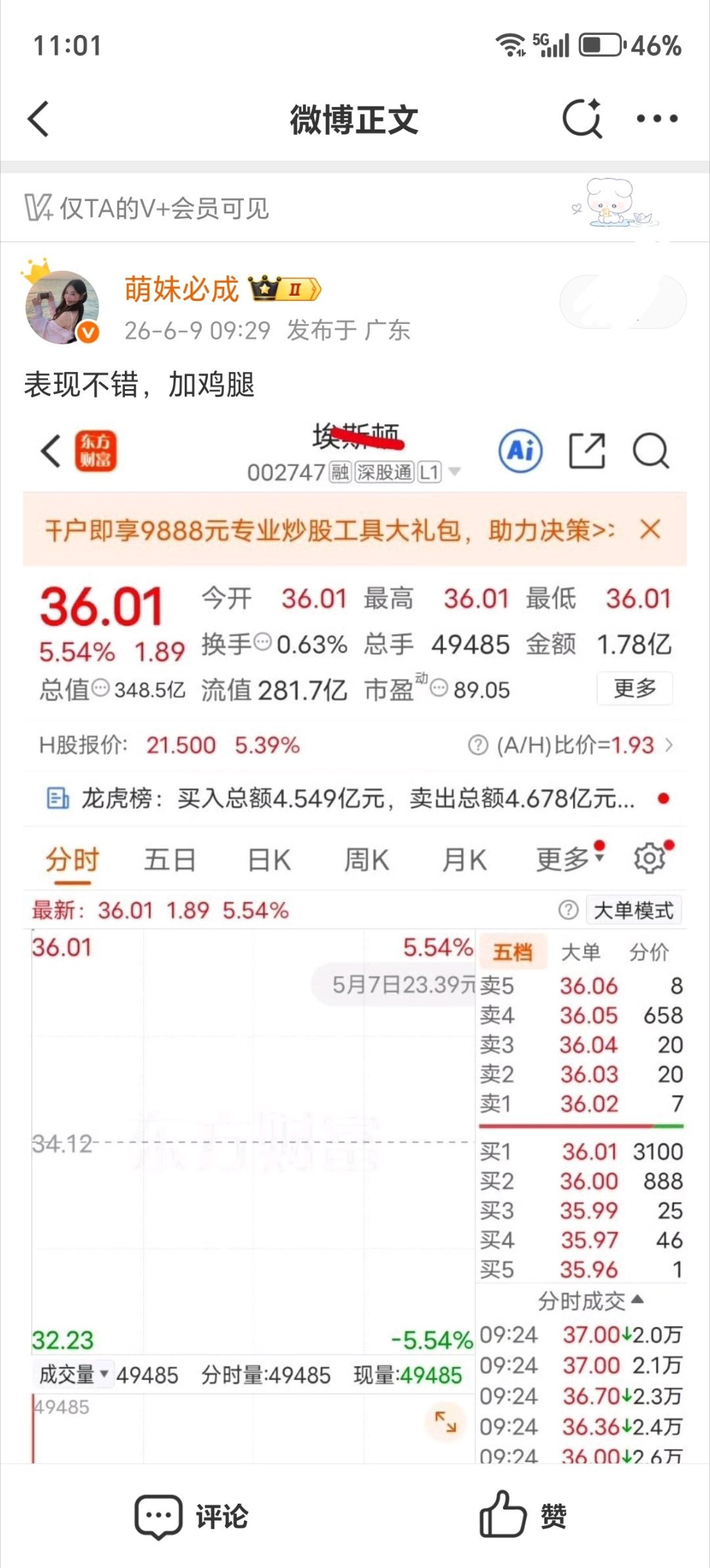 早上大家庭分享的又是大长腿的一天，又可以提前下班了，在大家庭V➕继续吃肉，继续欢
