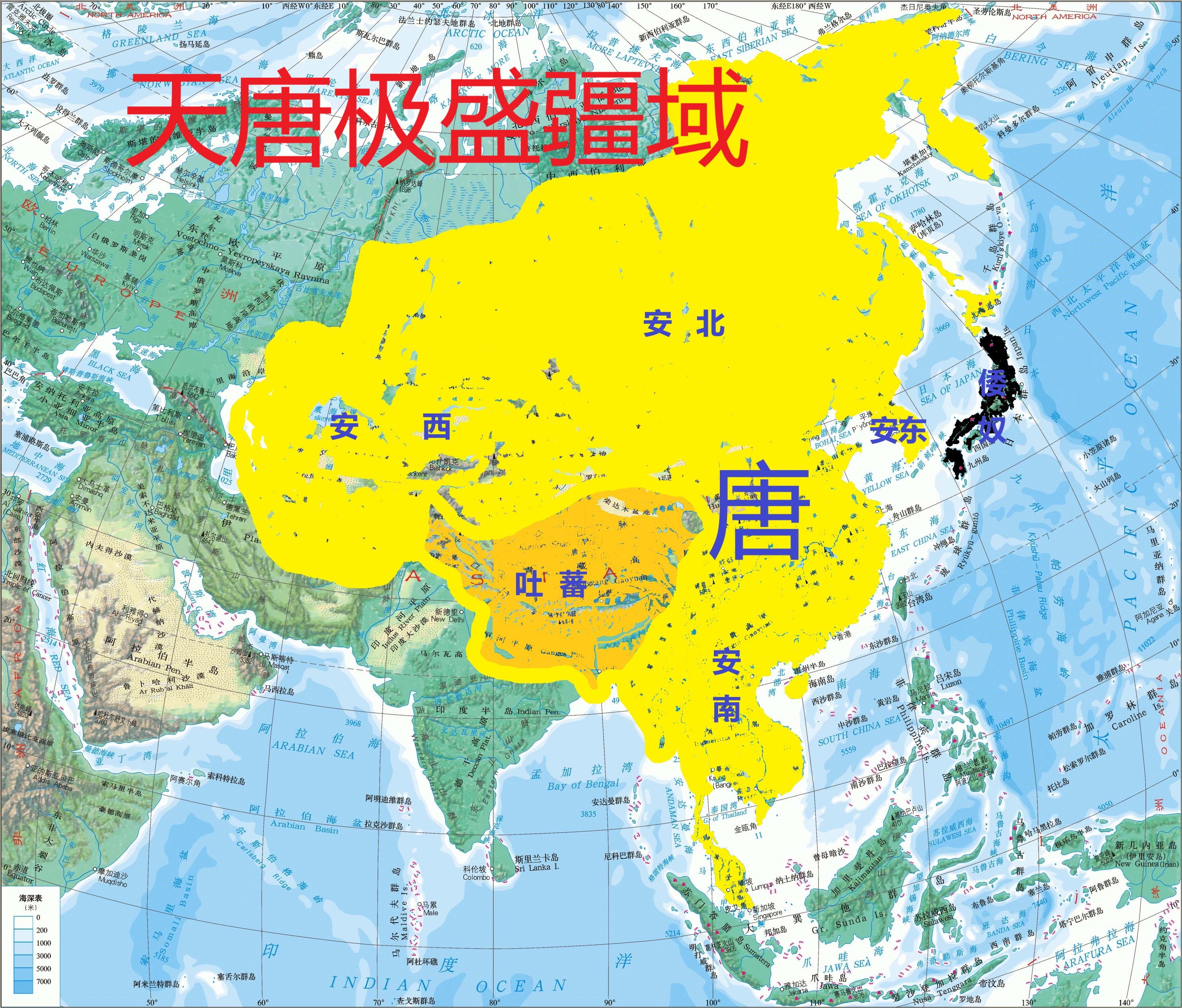 唐朝疆域极盛有多大？超过2000万平方公里？