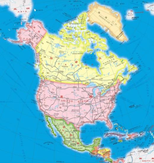 看了北美洲地图才发现，老特这是在下一盘大棋啊，先拿下格陵兰，再吞并加拿大，北美洲