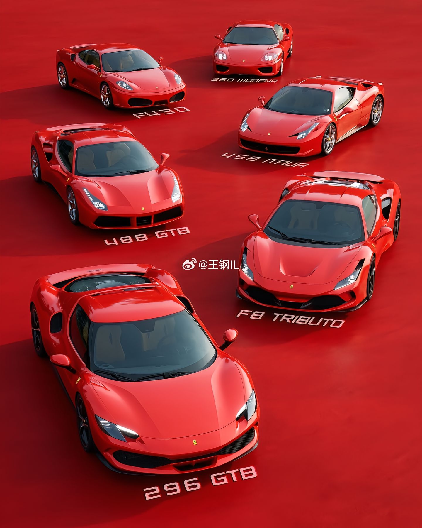 法拉利经典量产中置引擎V8自然吸气→V8涡轮增压→V6插混法拉利​​​