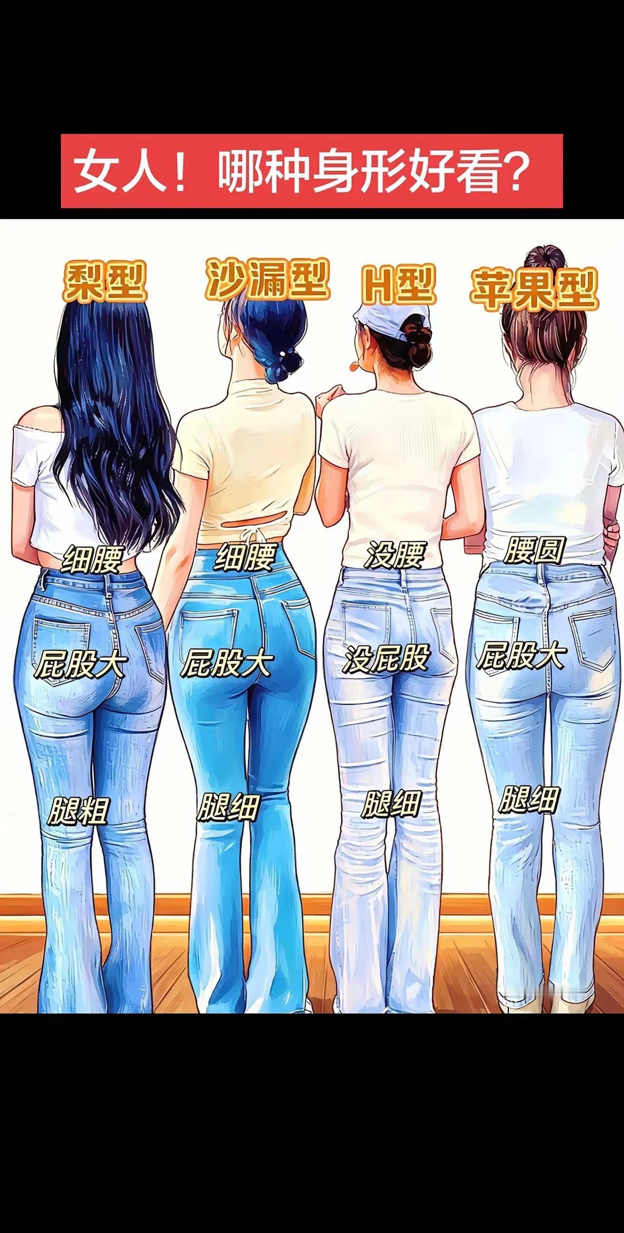 四位女生，以你的审美，哪位身材好看？