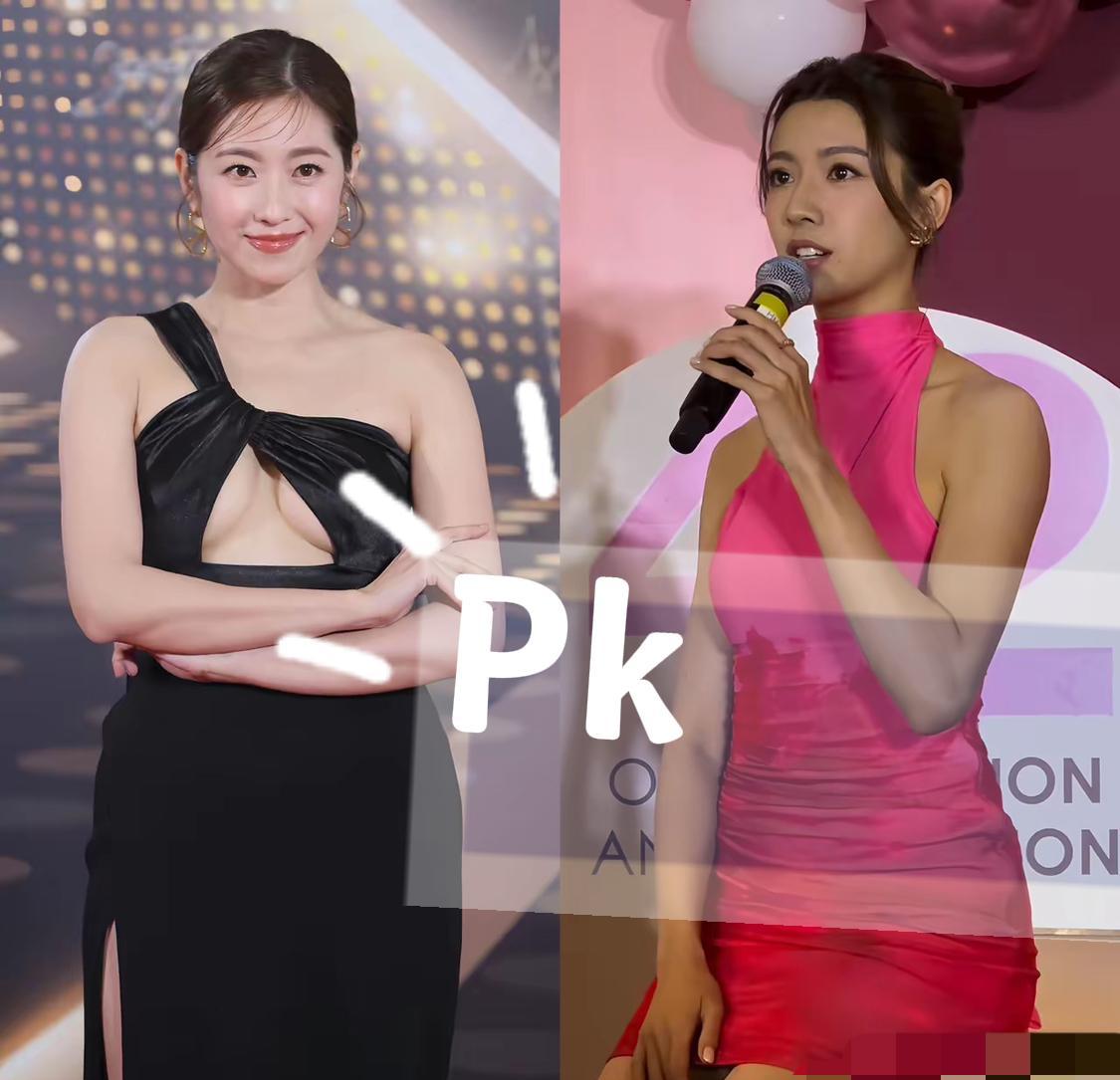 TVB台庆后台，两代视后的手同时伸向同一支话筒。指关节先碰到的是陈自瑶。44岁