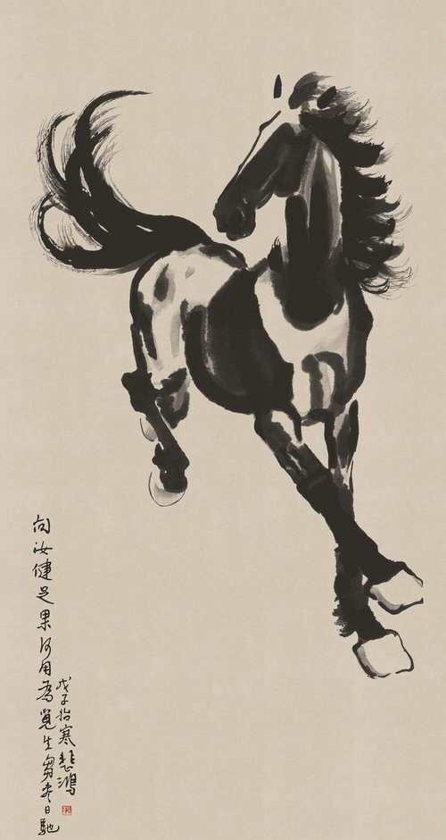 1937年，国画大师徐悲鸿在香港花1万元外加自己的7幅画作，买下了一幅陈旧发黄，
