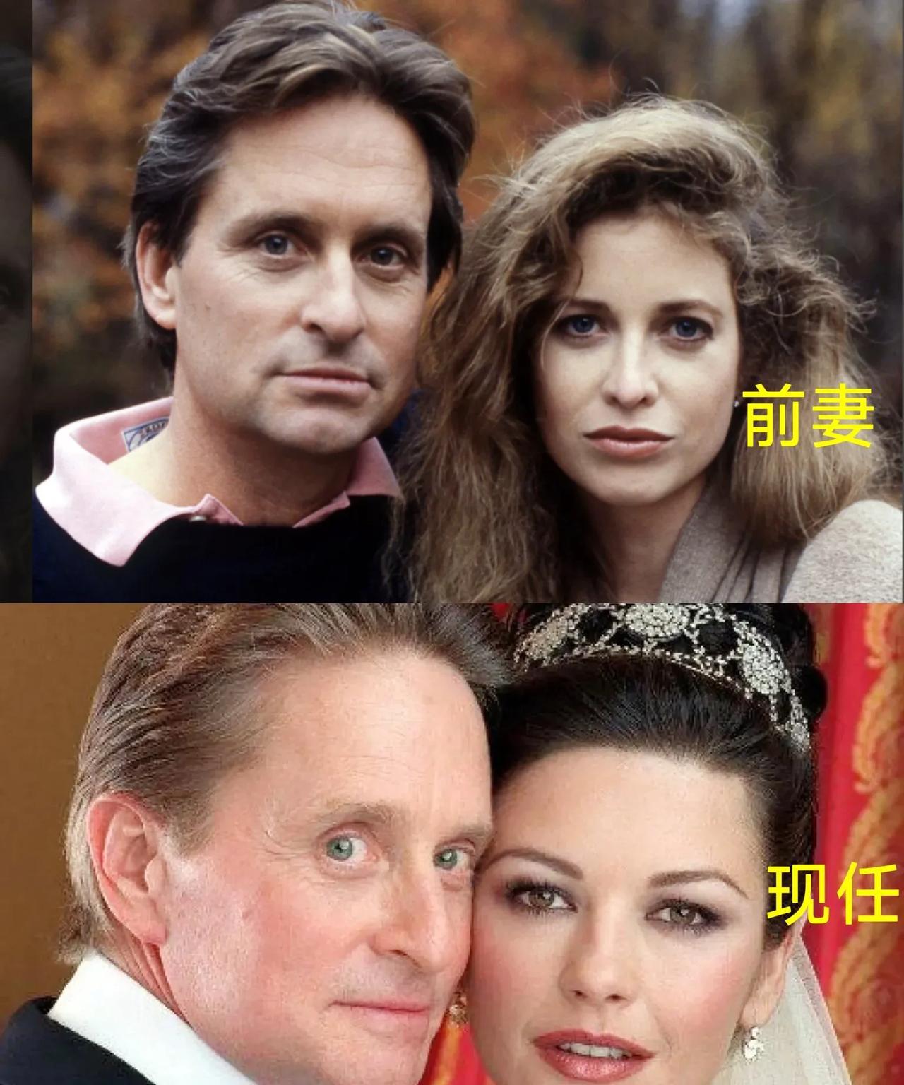 迈克尔.道格拉斯今年80岁，他第一任妻子的长相不亚于现任的泽塔.琼斯，只不过年