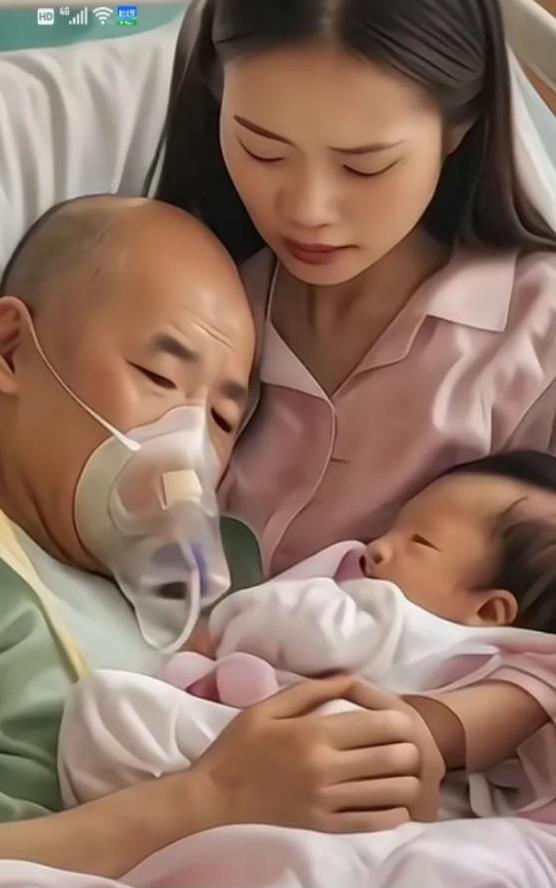 泪目，丈夫患癌晚期，妻子为了不让丈夫带着遗憾离世，提前剖腹产把孩子生产出来，当抱