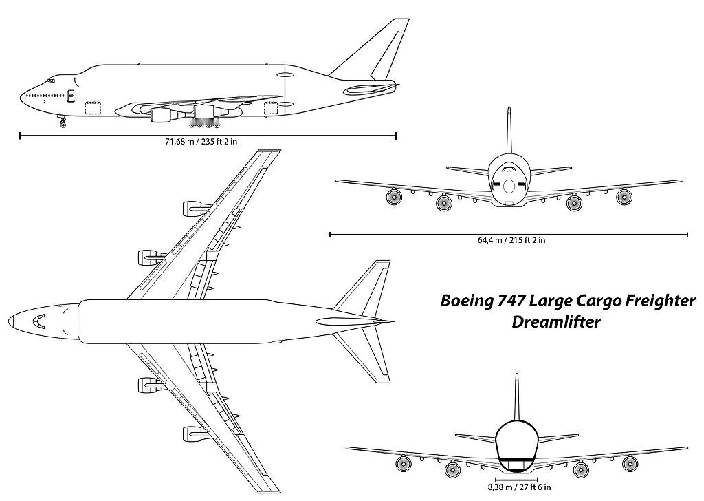 波音747-400LCF三视图​​​
