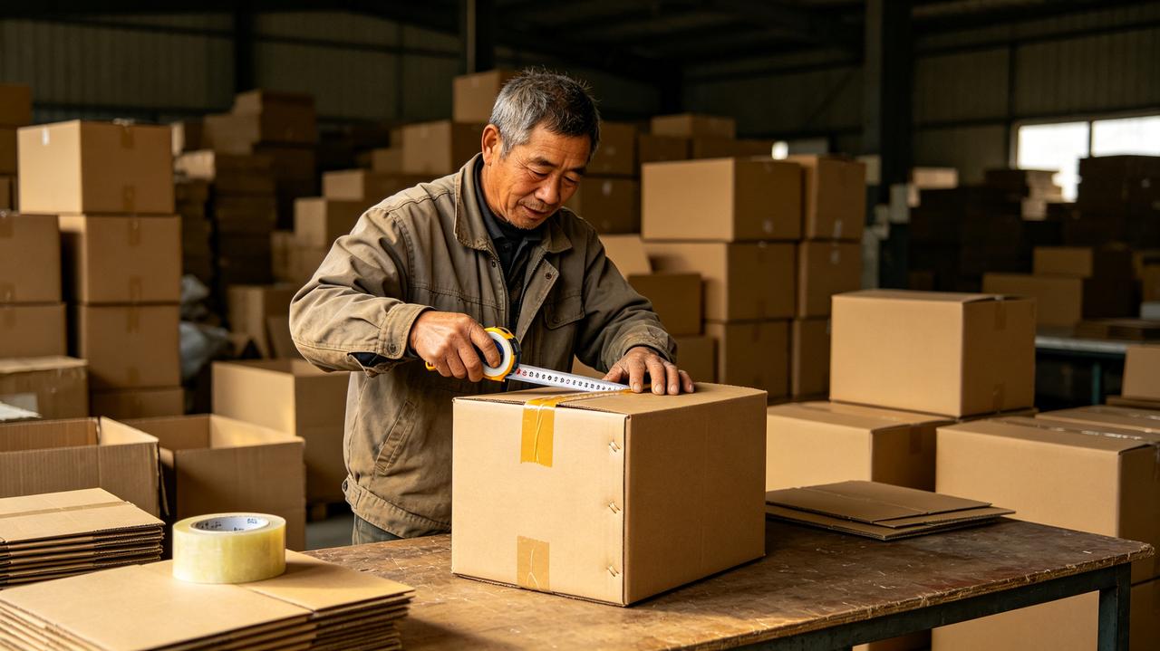 老王在包装车间干了二十年，闭着眼睛都能封箱。新来的质检员小刘爱较真，突然宣布：