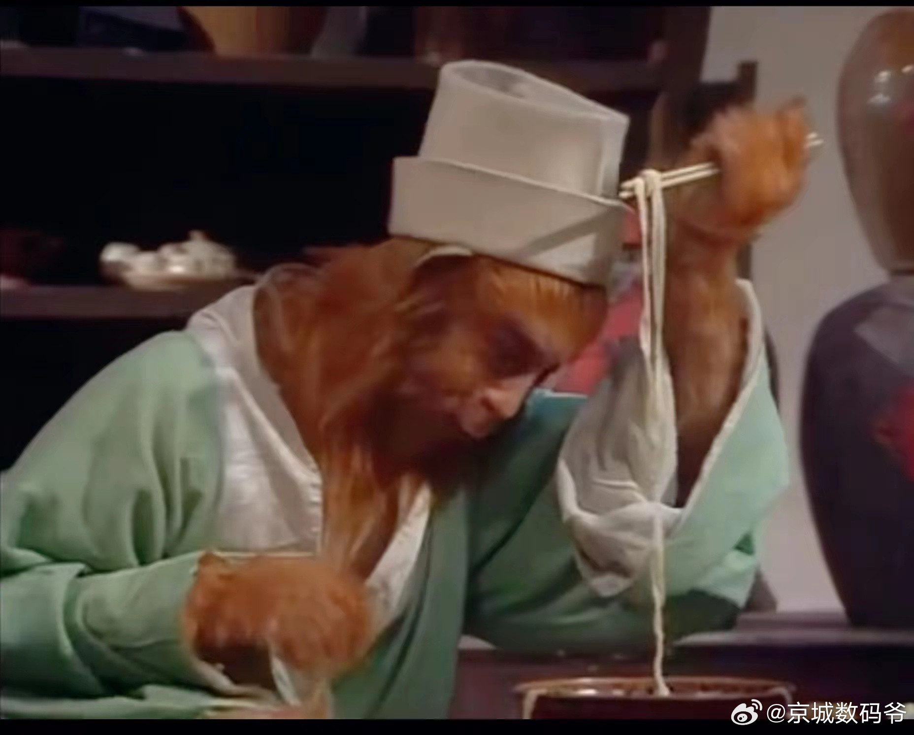 86版本西游记经典名场面，猴王吃面！