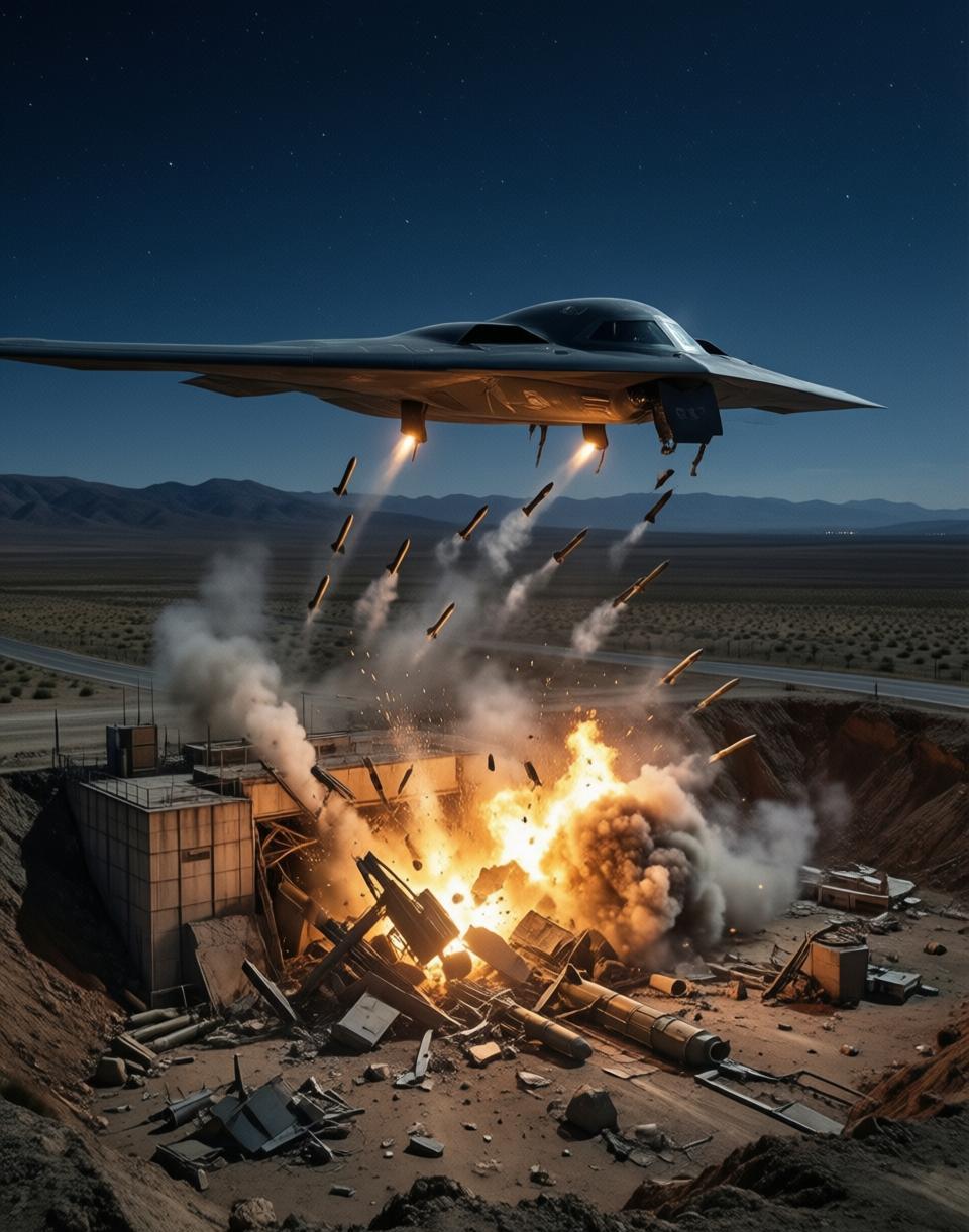 刚看到的，美军这回动真格的了。中央司令部3月1日夜里发消息，B-2隐形轰炸机