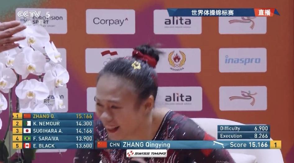 🎉恭喜大张上墙！拿下平衡木金牌。大张凤凰涅槃了。她也是从国际比赛失利一步步