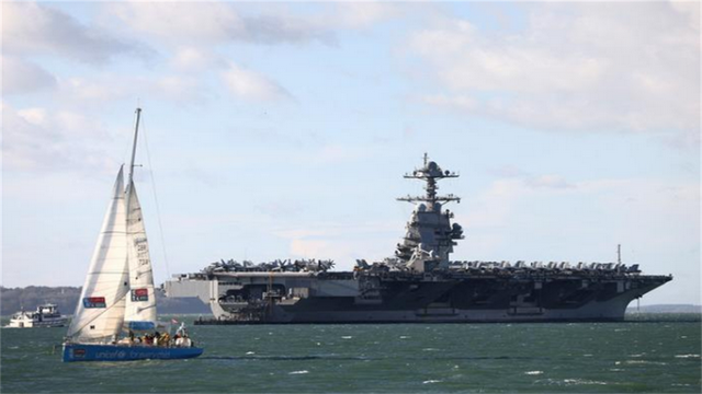 10万吨美<em>福特号</em>部署欧洲，俄海军颓势明显，山东舰回港成绩斐然