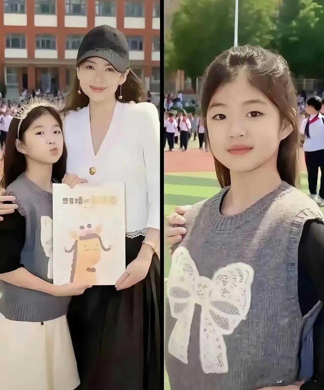 以前总觉得醒醒小时候，五官轮廓更像爸爸汪峰。如今一晃眼，这小姑娘都十岁了。