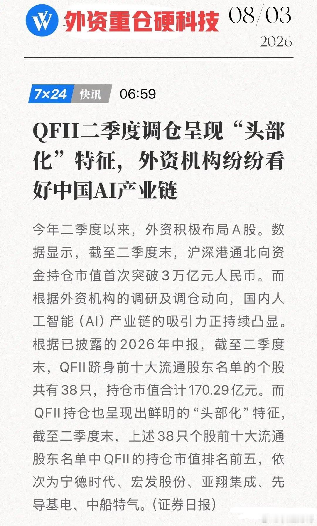 外资亮出“头部化”重仓底牌！170亿杀入十大流通股东，这释放什么重要的A股信号？
