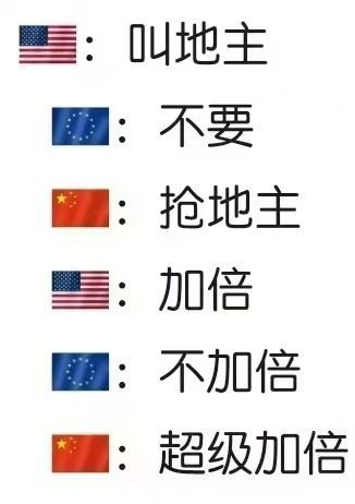 中方对美方再加50%关税搁这抢地主呢​​​