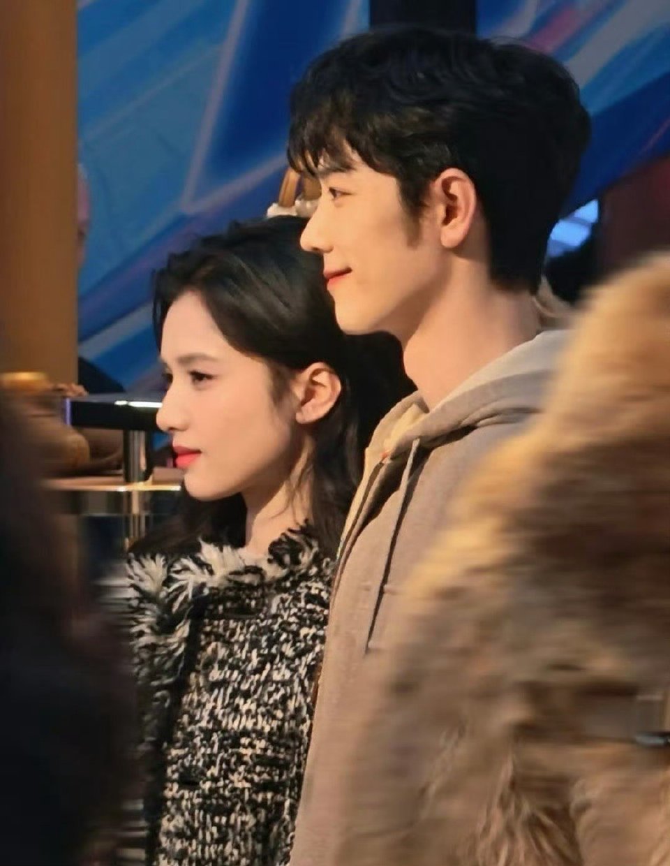 张婧仪肖战澳门同框，男帅女美对我眼睛很好的一对，期待后续合作啦！