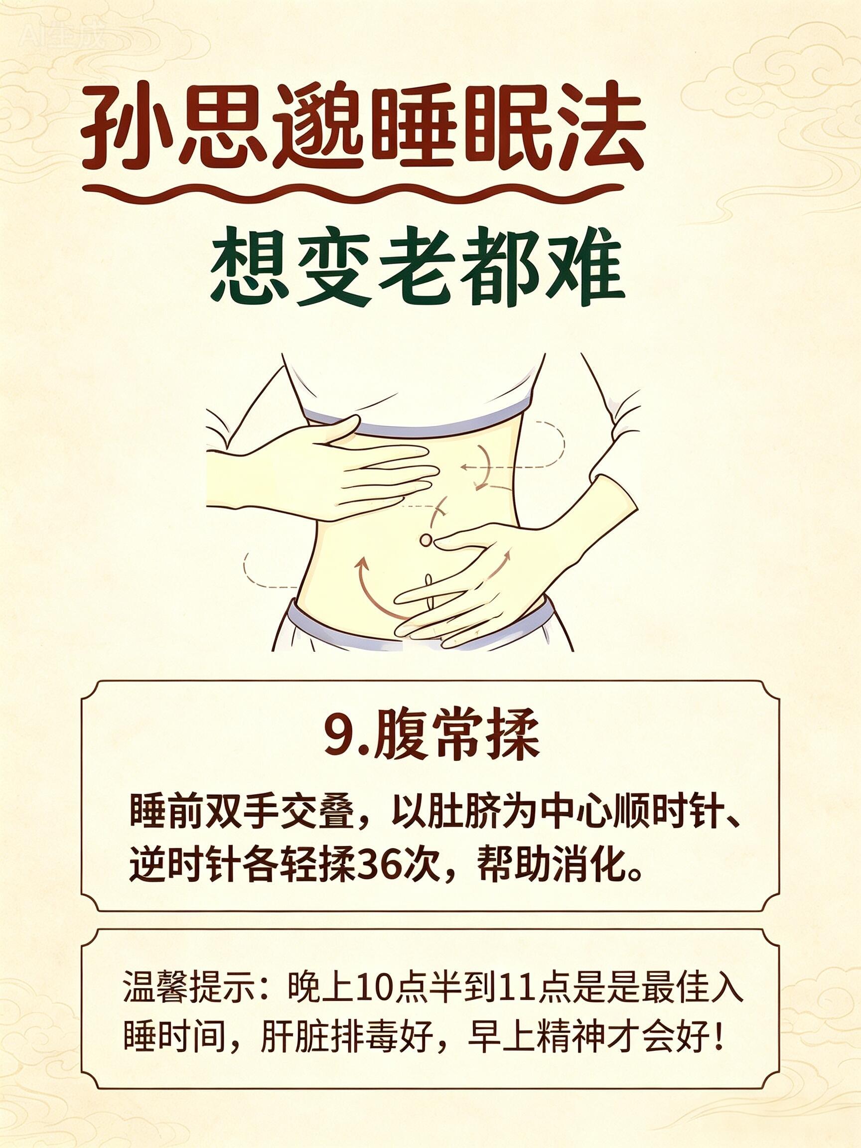 每天坚持孙思邈睡眠法，慢养不老好气色！​​​